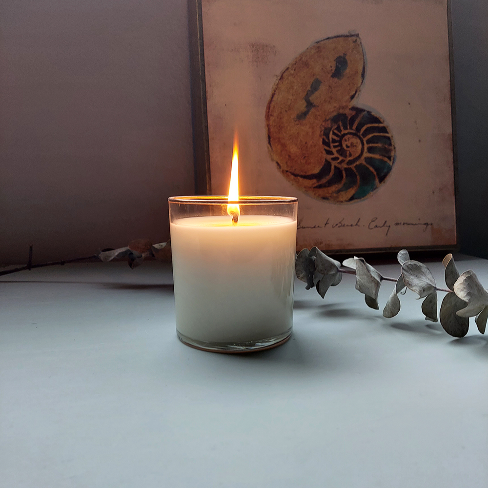 Glass Container Soy Candle Mango Grapefruit